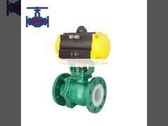 Válvula de esfera pneumática com flange